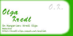 olga kredl business card